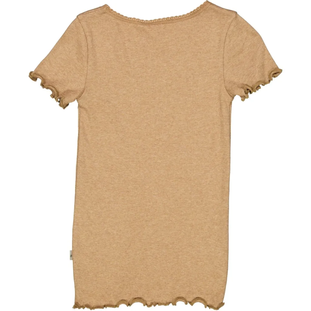 Rib T-Shirt Lace SS