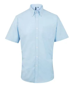 Short Sleeve Oxford Button Down Shirt - Light Blue