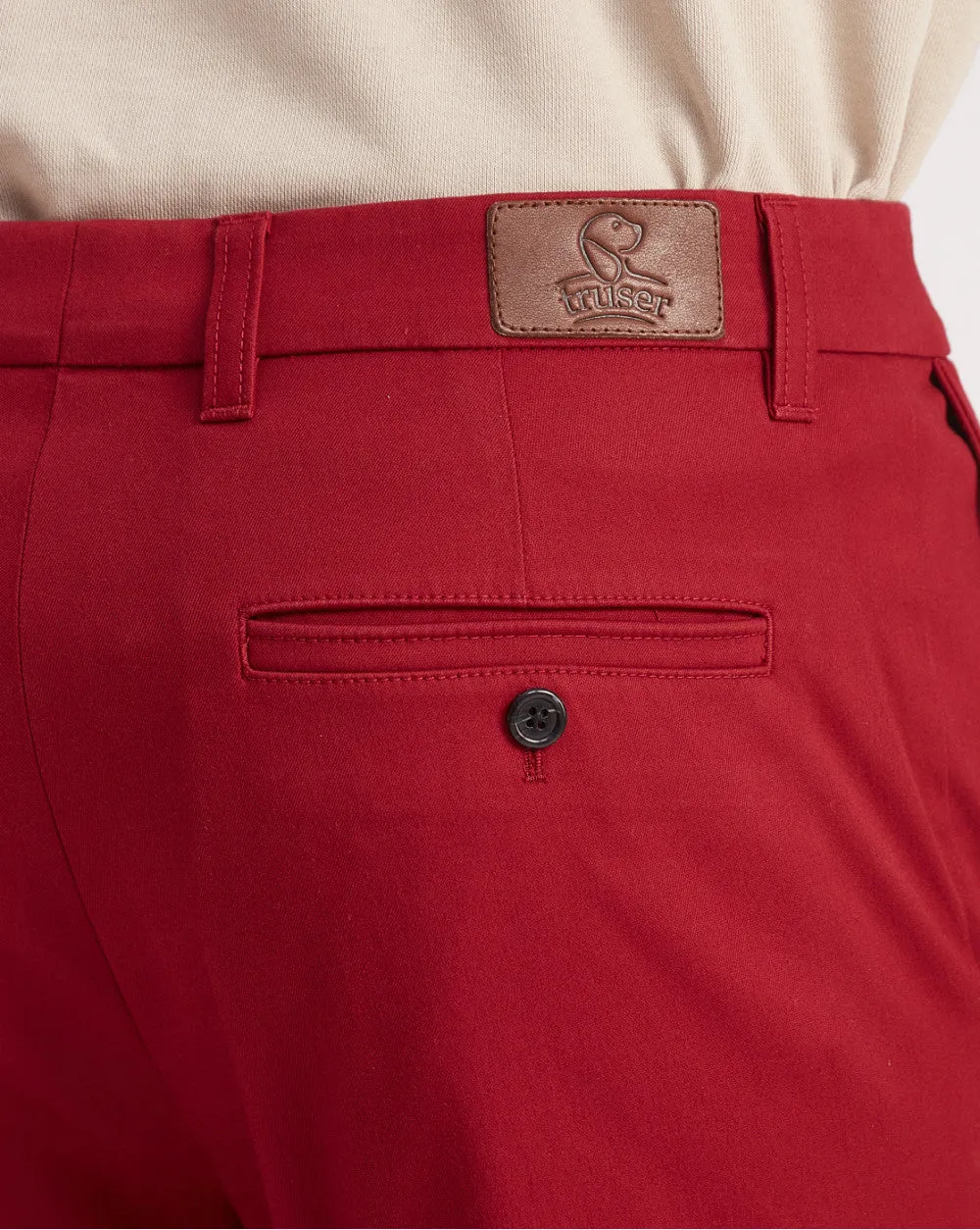 Slim Fit Luxe Chinos - Carmine Red