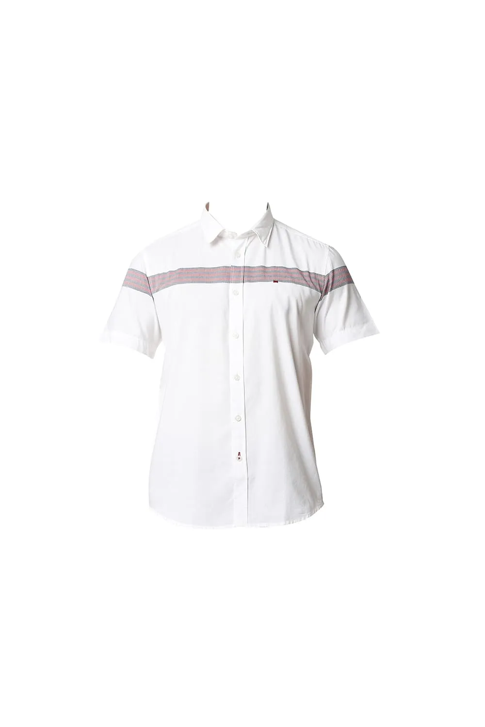 Slim Fit Oxford Eng Weft Stripe Halfsleeves Shirt