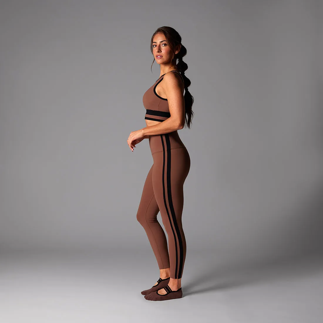 TaviSculpt™ High Waisted 7/8 Stripe Leggings