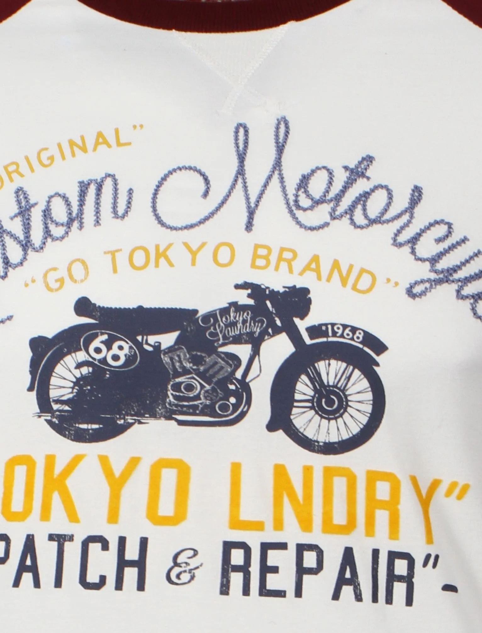 Tokyo Laundry Patch & Repair Oxblood t-shirt
