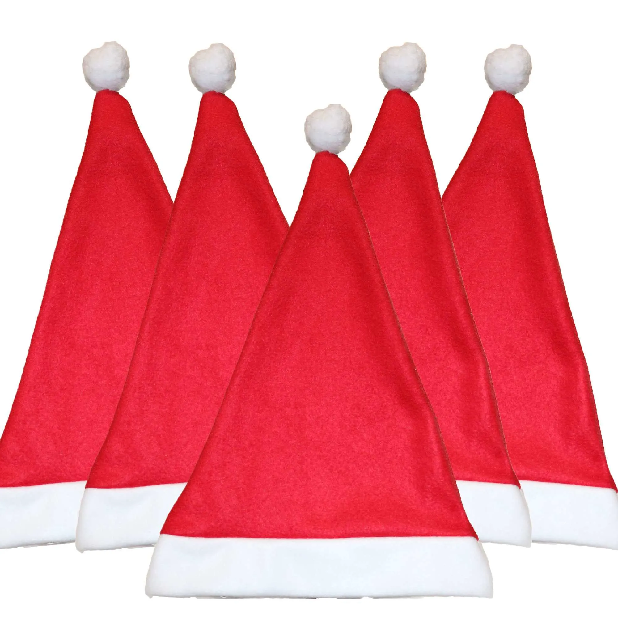 Traditional Christmas Santa Hat Bundle | Felt Xmas Santa Hats Bulk Sale