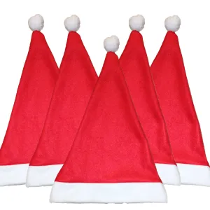 Traditional Christmas Santa Hat Bundle | Felt Xmas Santa Hats Bulk Sale