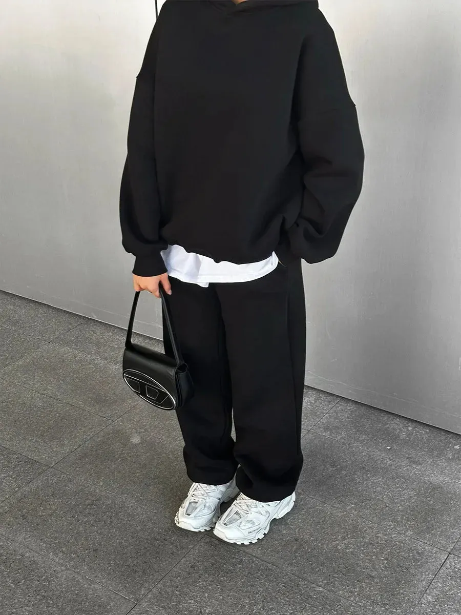 Wolfgang ladies vintage Fleece Hoodie and jogging pants 2-Piece Set thick hoodie and joggers set