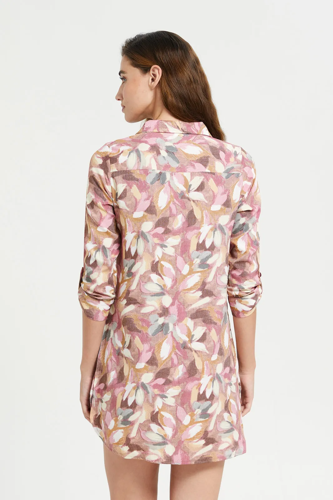 Women Purple Printed Nightshirt