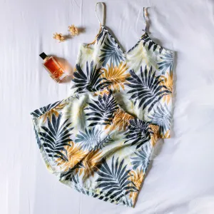 Women summer pajama set Havane leaves top   shorts