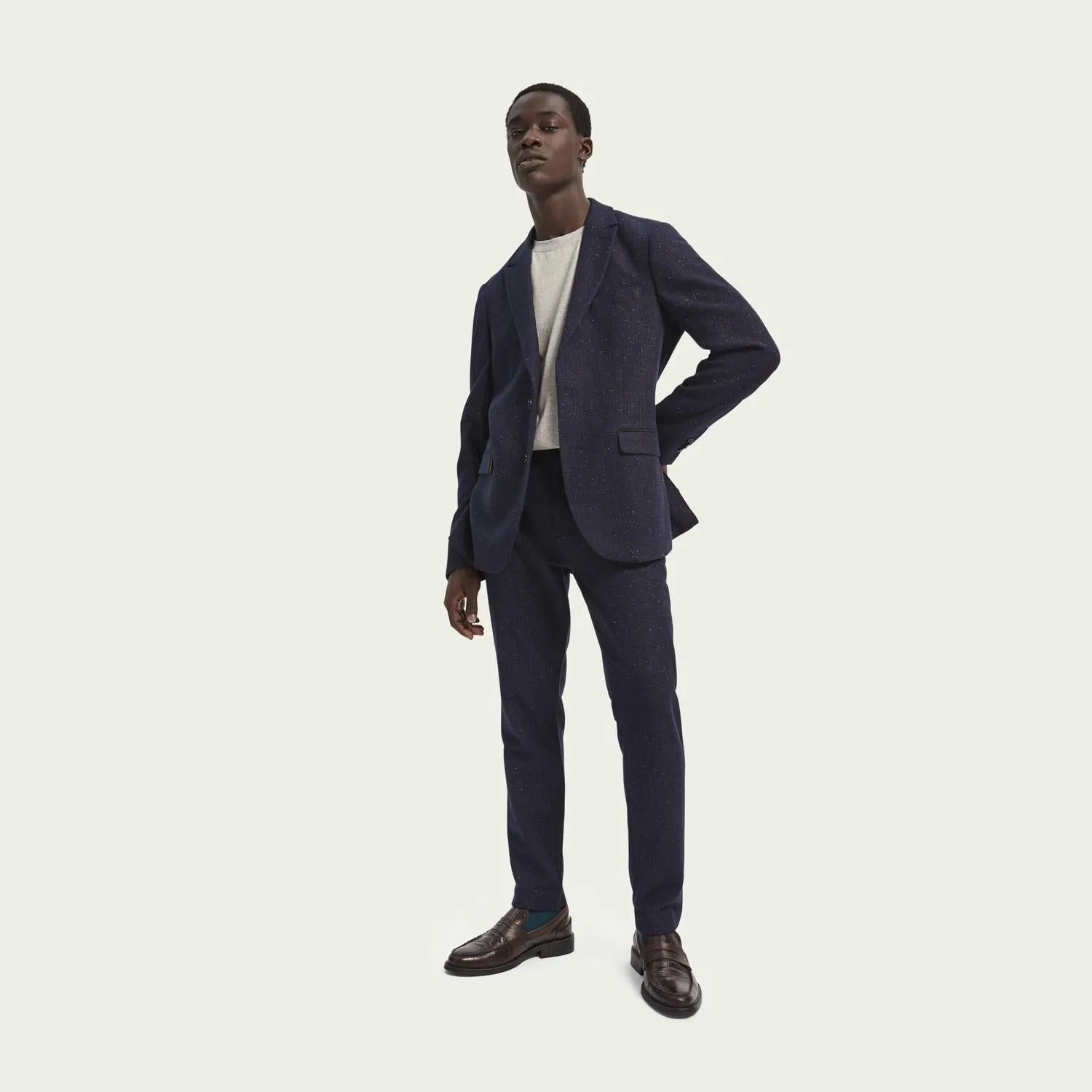 Wool-Blend Stretch Chino (Navy)